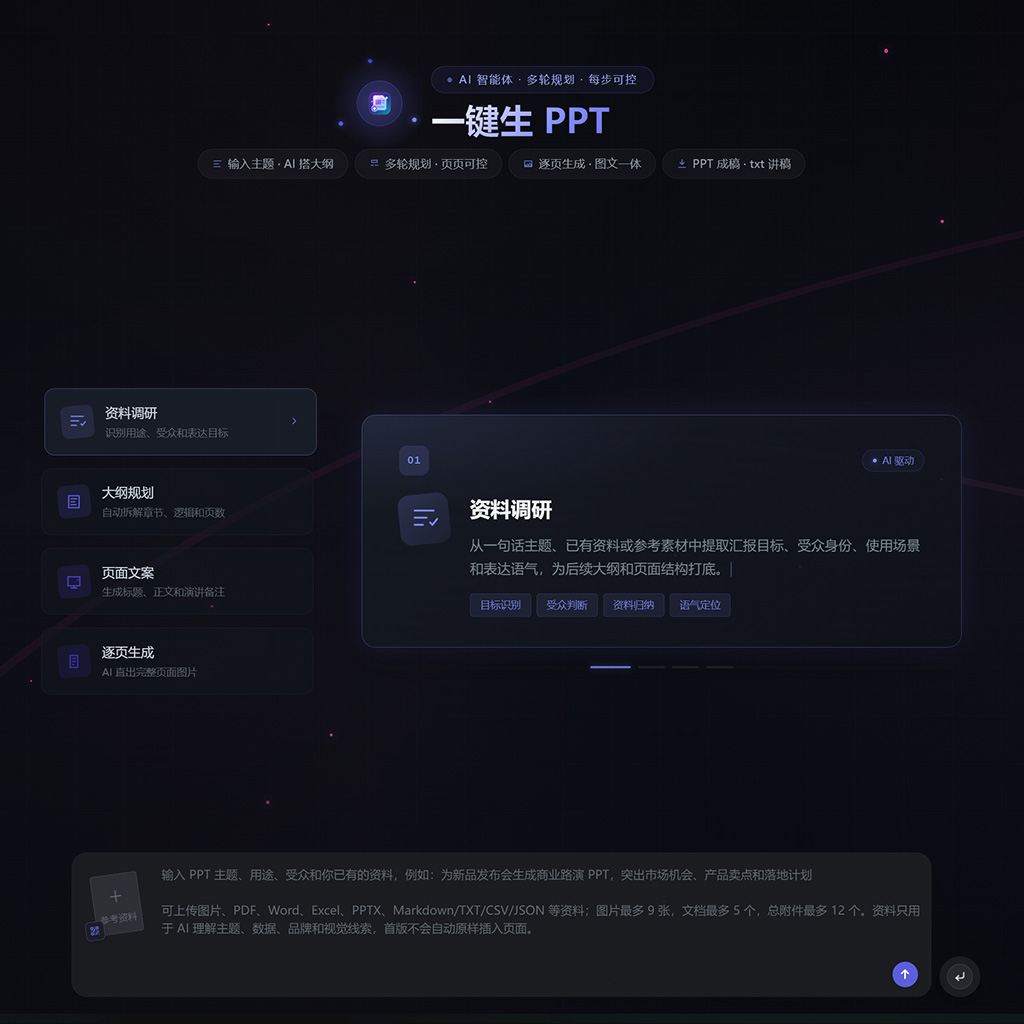 一键生成PPT与课件案例示意